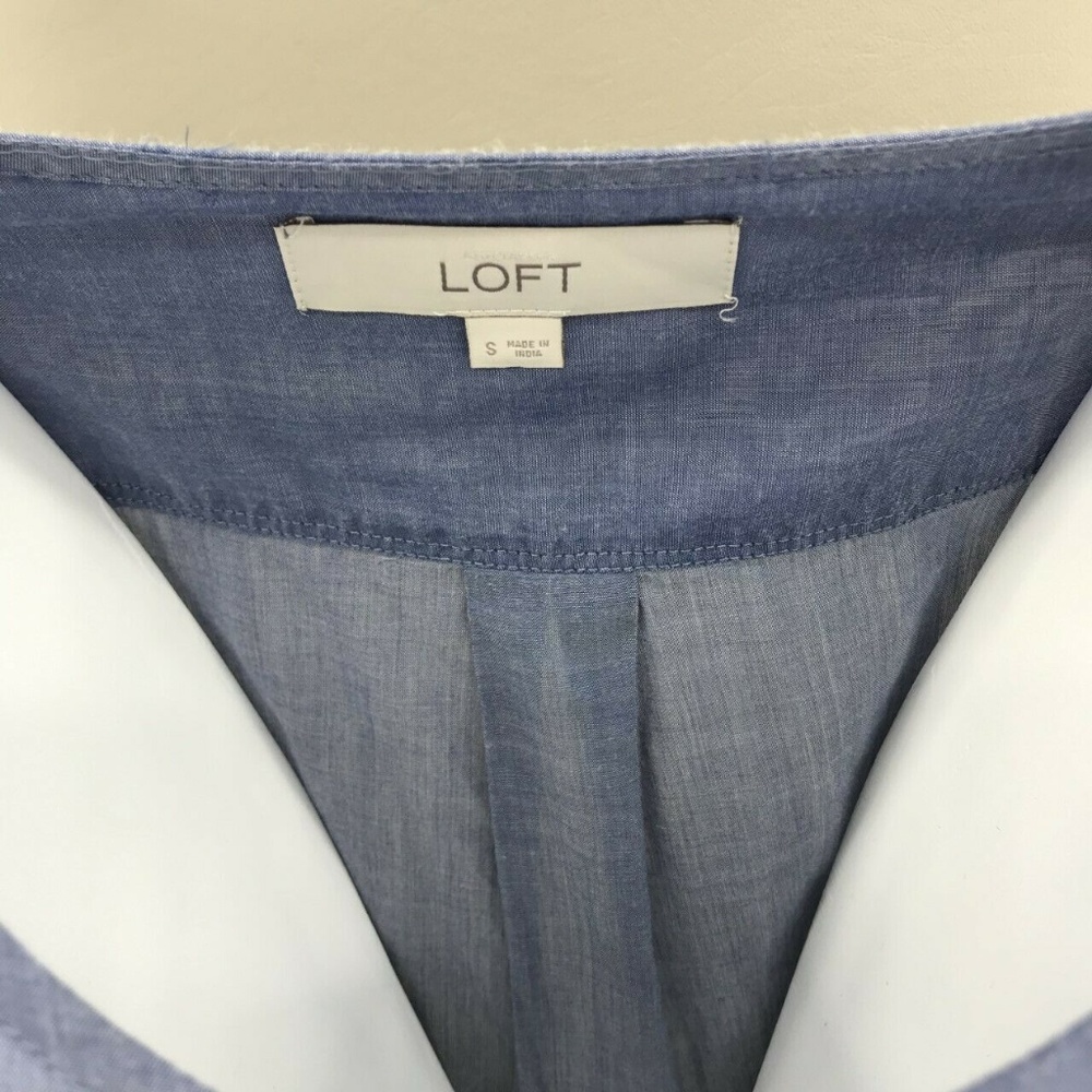 Ann Taylor Loft Long Sleeve Button Up Top Size S - Picture 3 of 6
